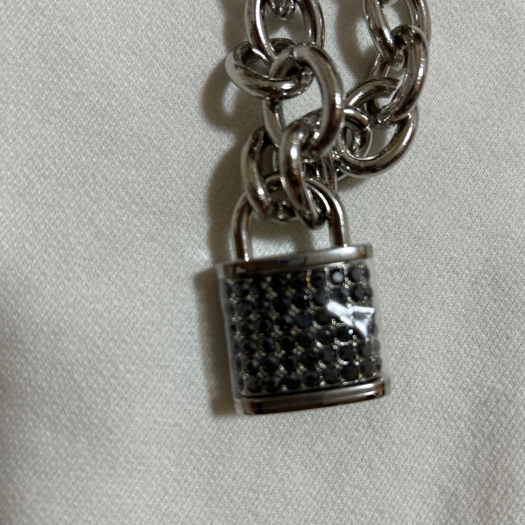 ヴィヴィアン パドロック 南京錠 キーホルダー チャーム チェーン シルバー