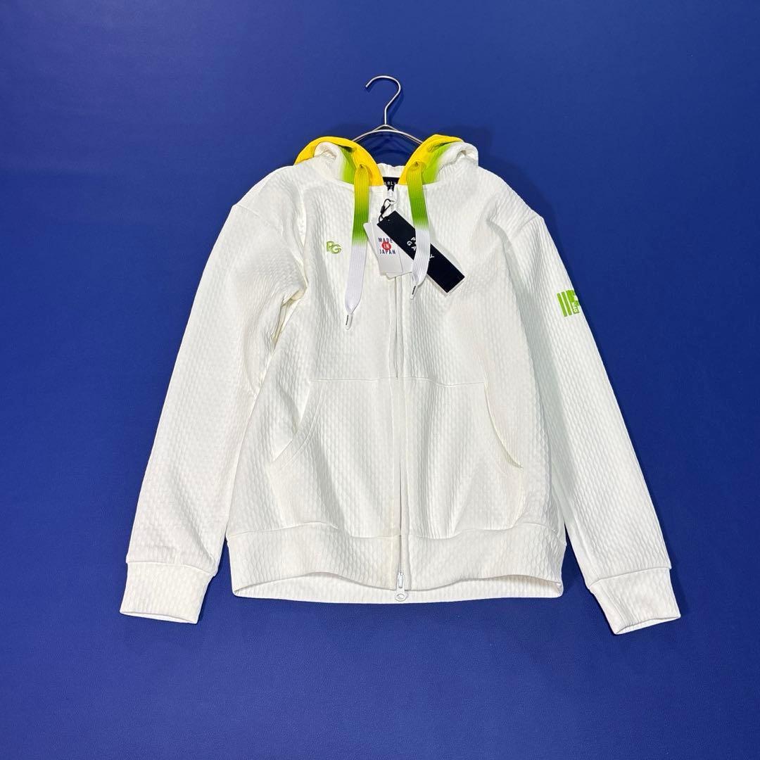 未使用　パーリーゲイツ　0/S ダブルジップ　グラデーションパーカー　ホワイト