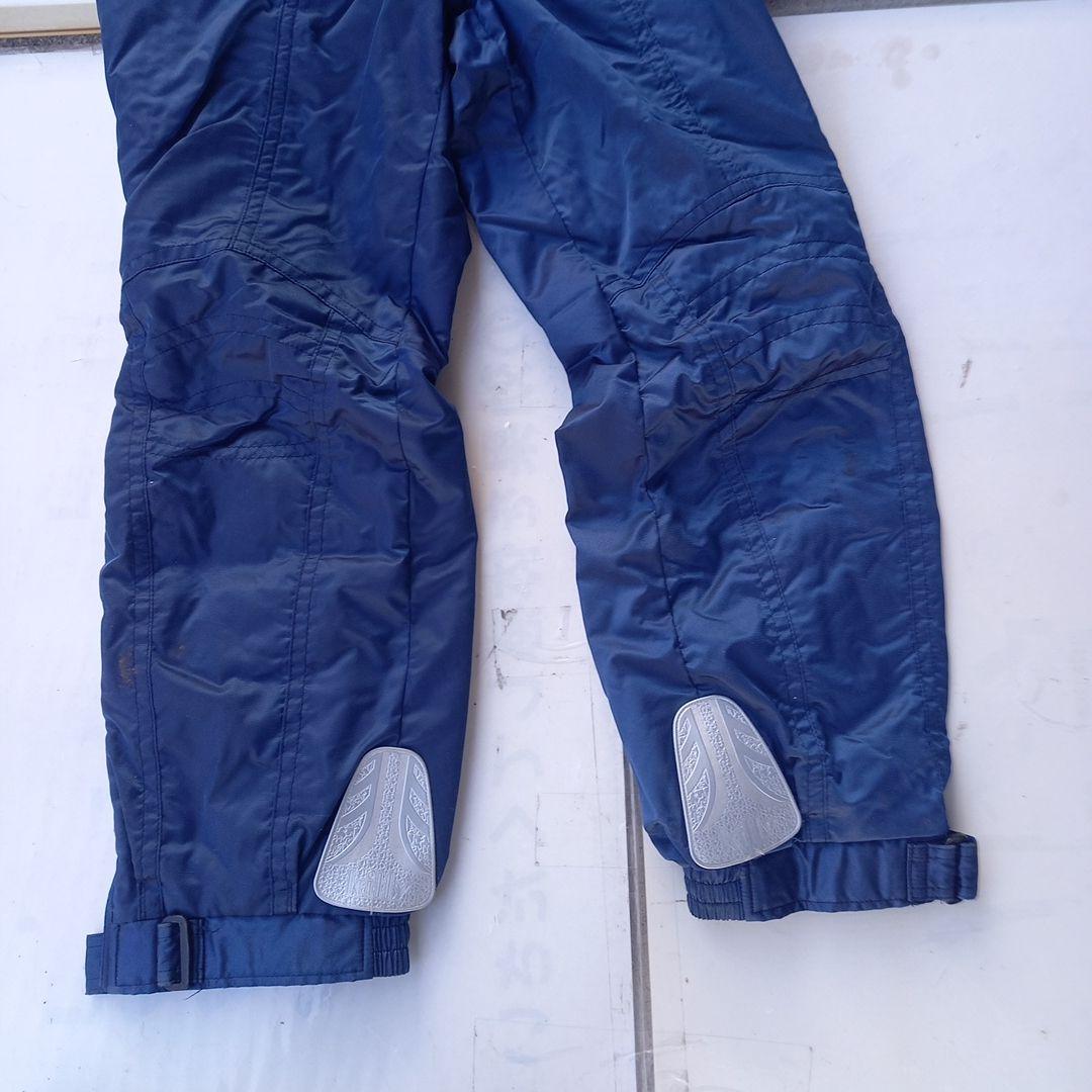 スキーウェア メンズ 緑と青のナイロン製