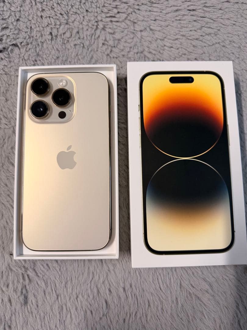 輝*き様 ［美品］Apple iPhone 14 Pro ゴールド 本体128G