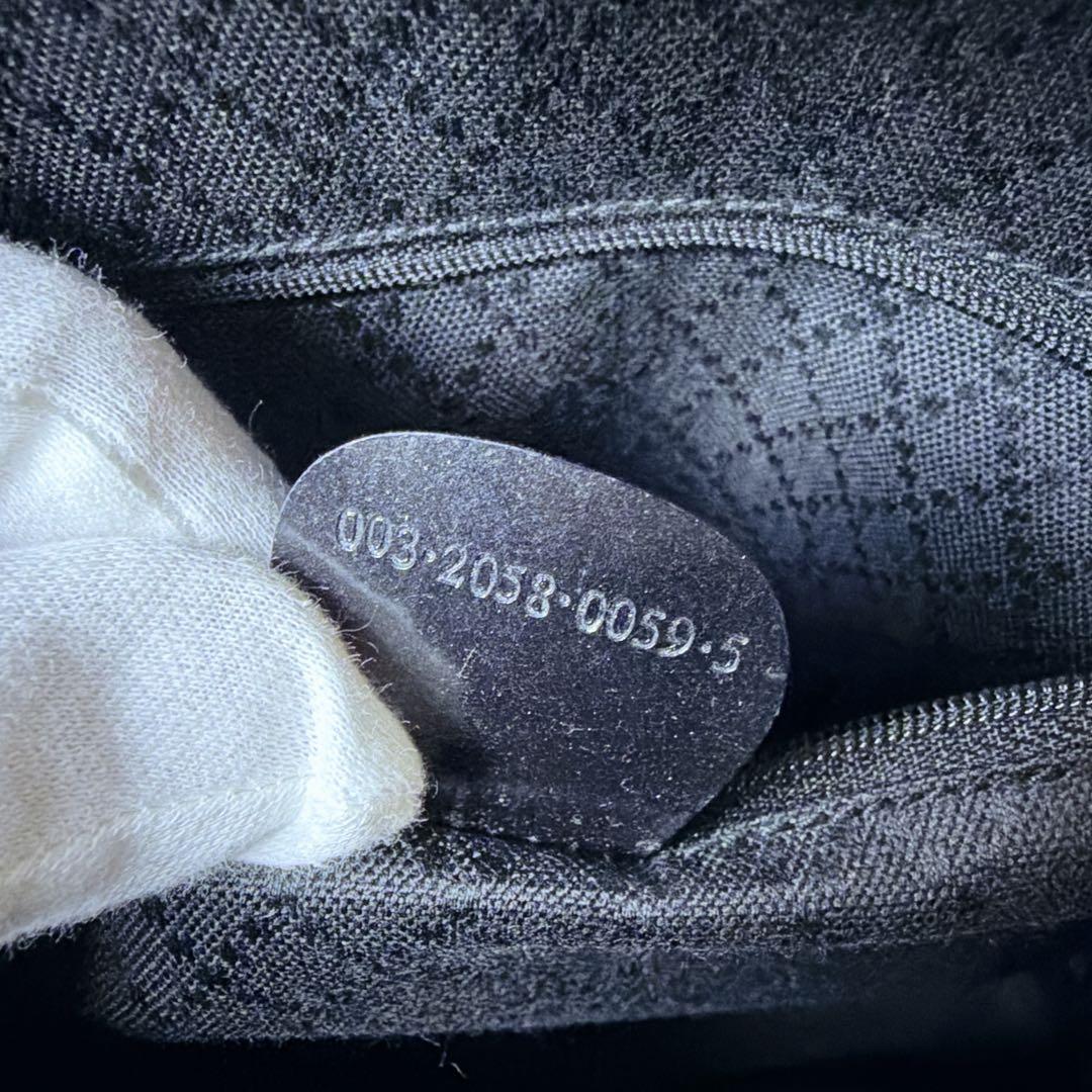 GUCCI 2way スリング ショルダーバッグ バンブー エナメル ブラック