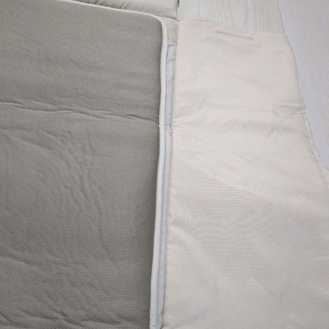 【美品】アップリカ ココネルエアープラスAB ベビーベッド　ホワイトベージュ