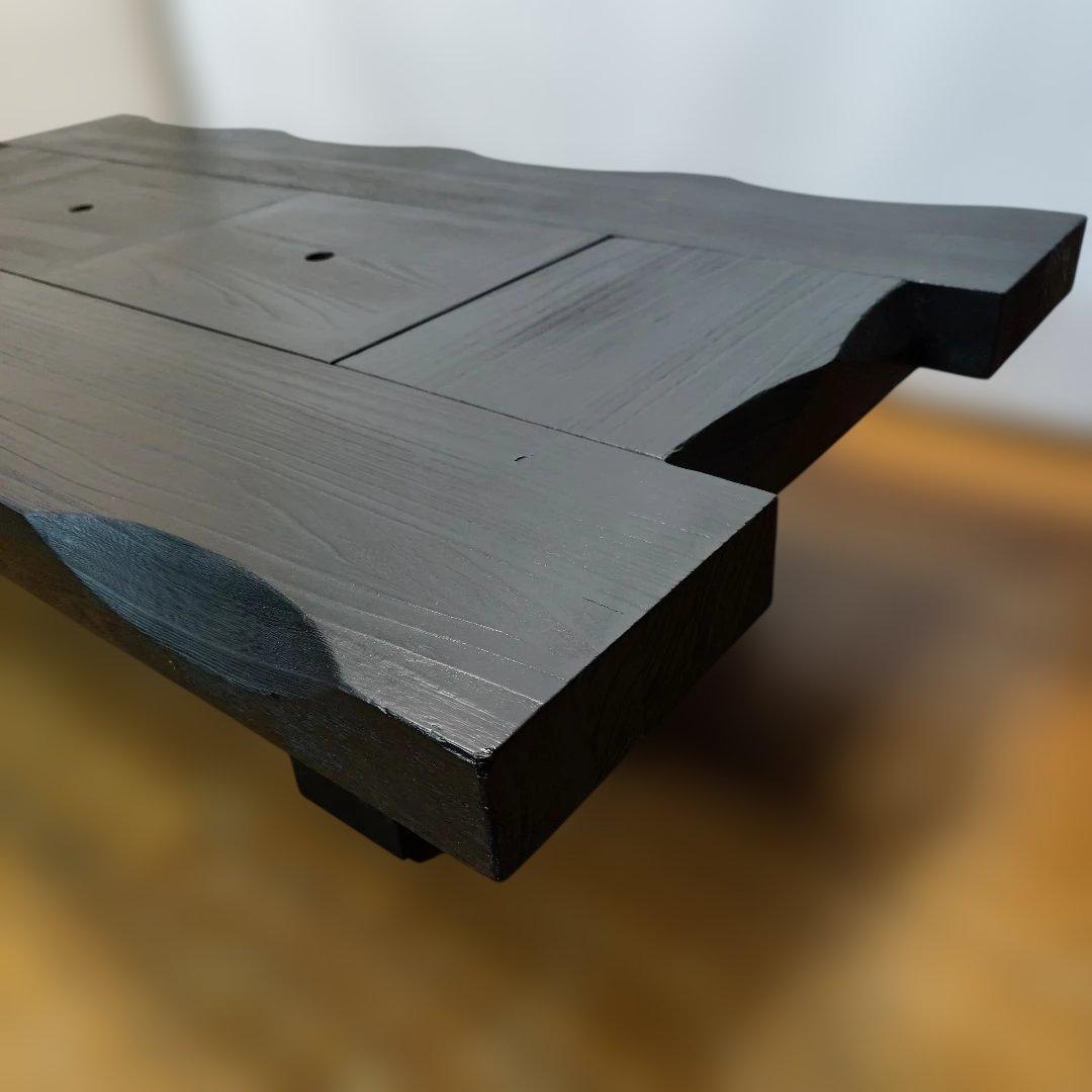 冬は長火鉢、他の季節はテーブルとして使える洒落たデザインの座卓 黒