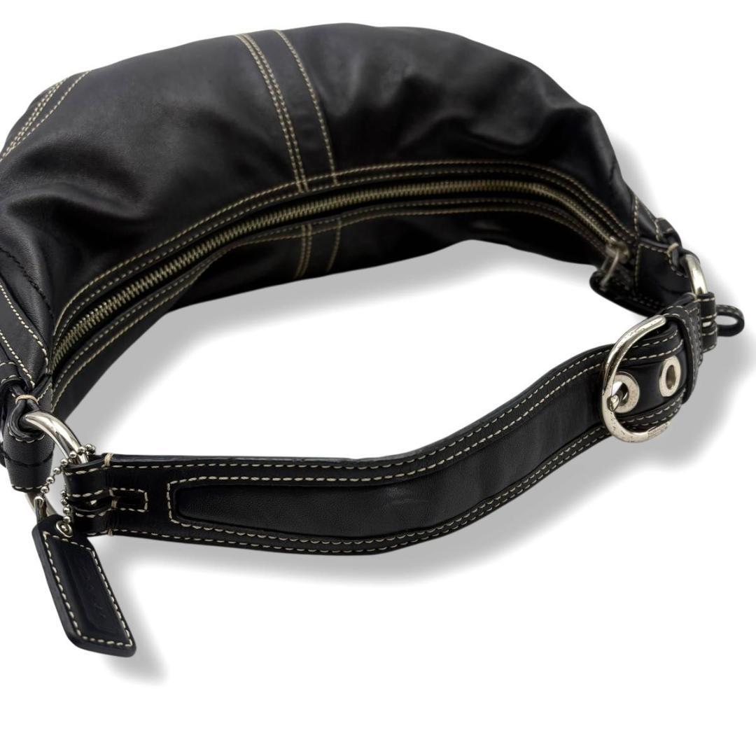 COACH コーチ ショルダーバッグ ワンショルダー　ホーボー レザー　ブラック