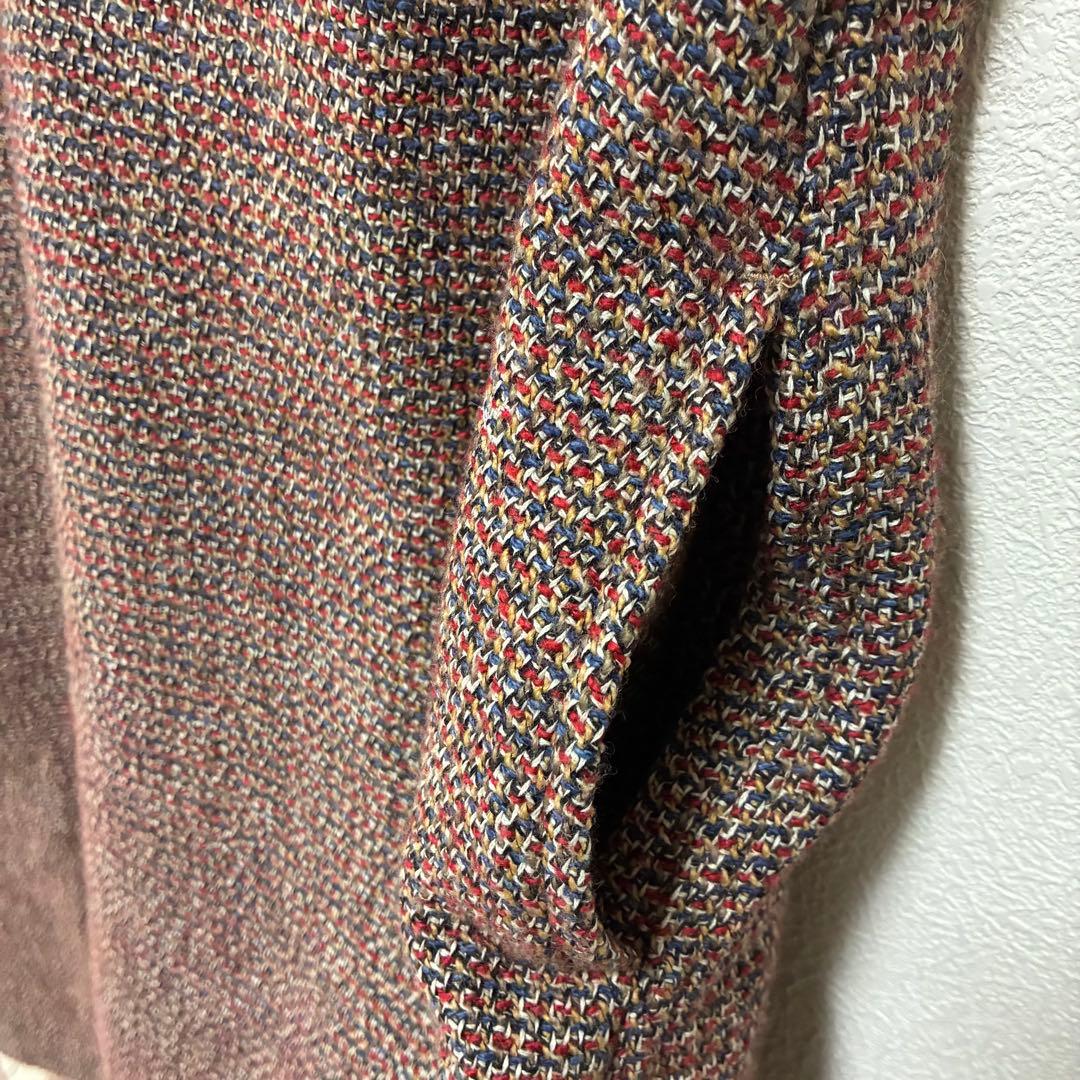 【45R】アーミッシュツイードワンピース Aライン ウール ジャンパースカート