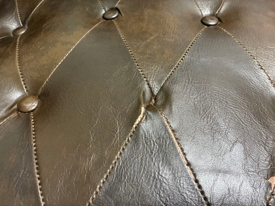 ブラウンレザー2人掛けソファ