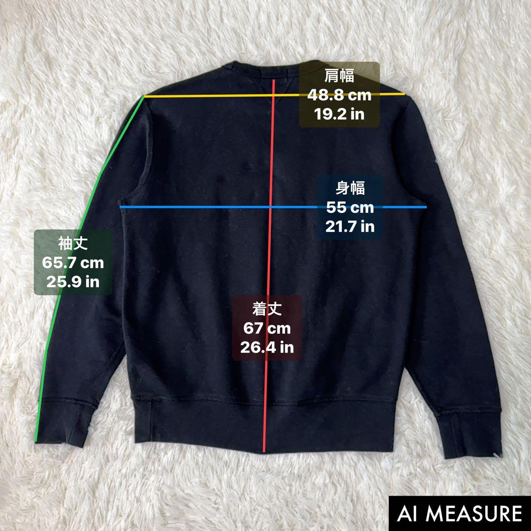 ポロラルフローレン ポロベア スウェット 裏起毛 星条旗 黒 美品