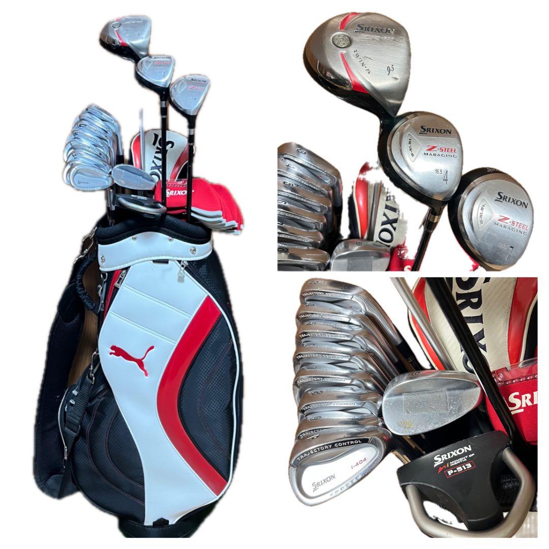 【SRIXON】ゴルフクラブ13本 フルセット キャディバッグ他 おまけ多数 男