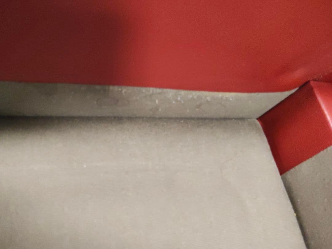 ソファ　3人掛け　本革　ヴィンテージ　赤　レッド