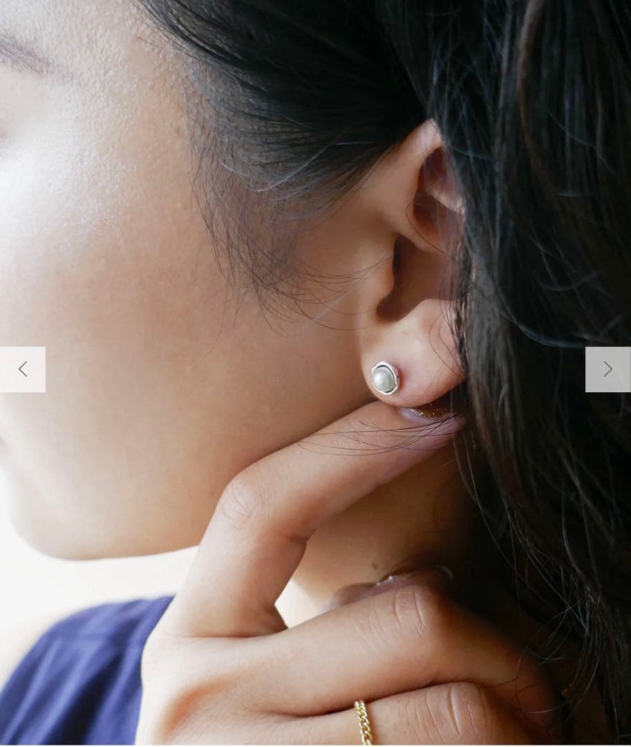 e.m.ピアス　3点セット　花　パール　美品　ビンテージ