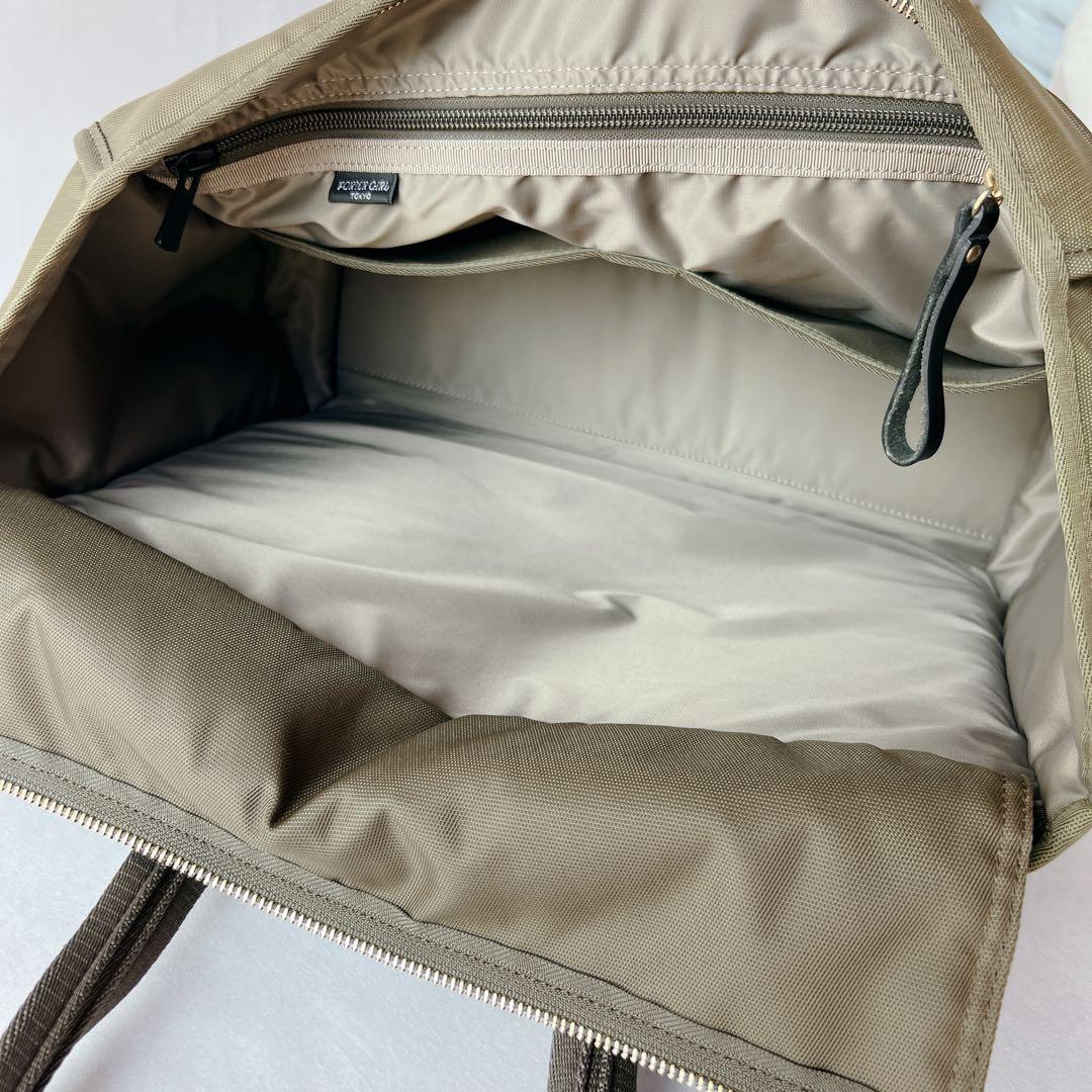 極美品✨ポーター　シア トートバック(L) 871-15120 オリーブ