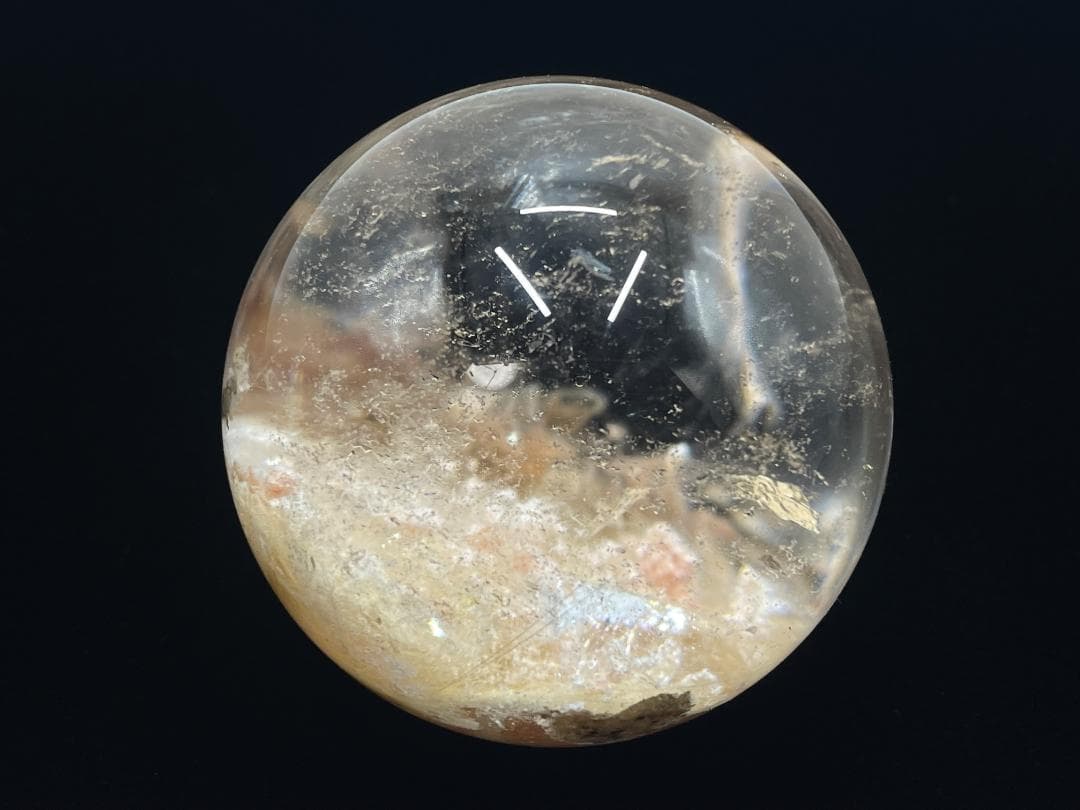 丸玉（貫入ガーデンルチルクォーツ）