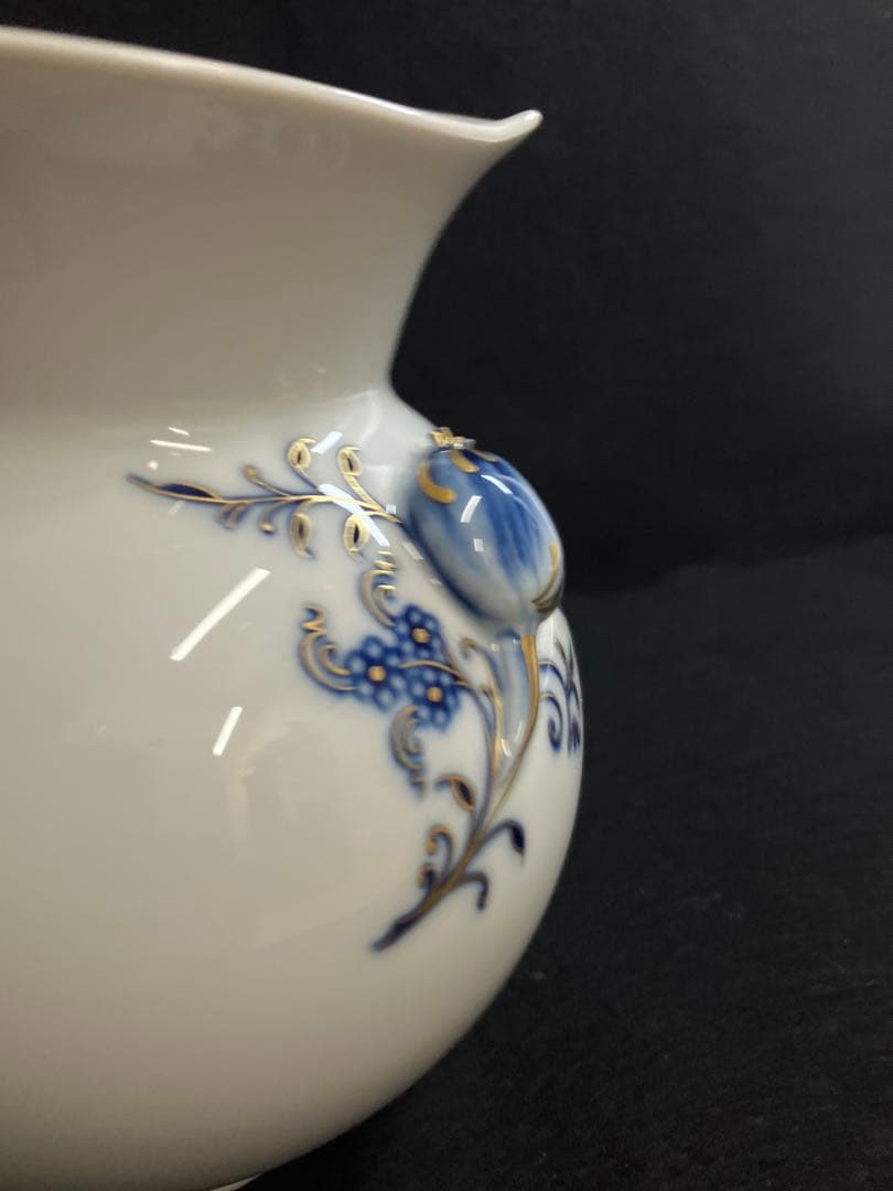 ✨超希少￼✨未使用 マイセン 280周年限定 ブルーオニオン 花瓶 完売品★