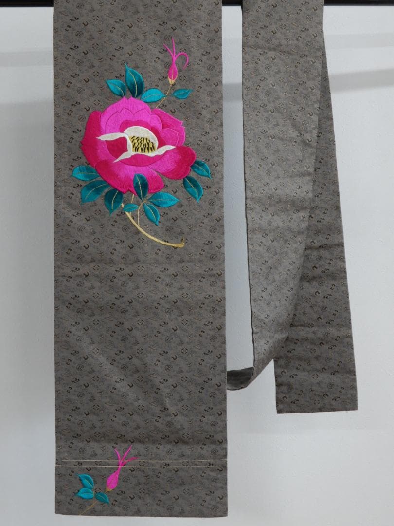 さ*ら様 正絹・アンティーク刺繡名古屋帯・バラの花・大正浪漫・薔薇