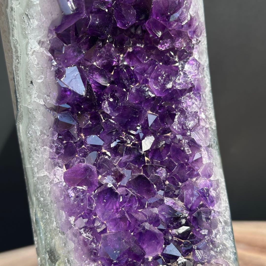 天然石アメジストのポイント　置物G.61