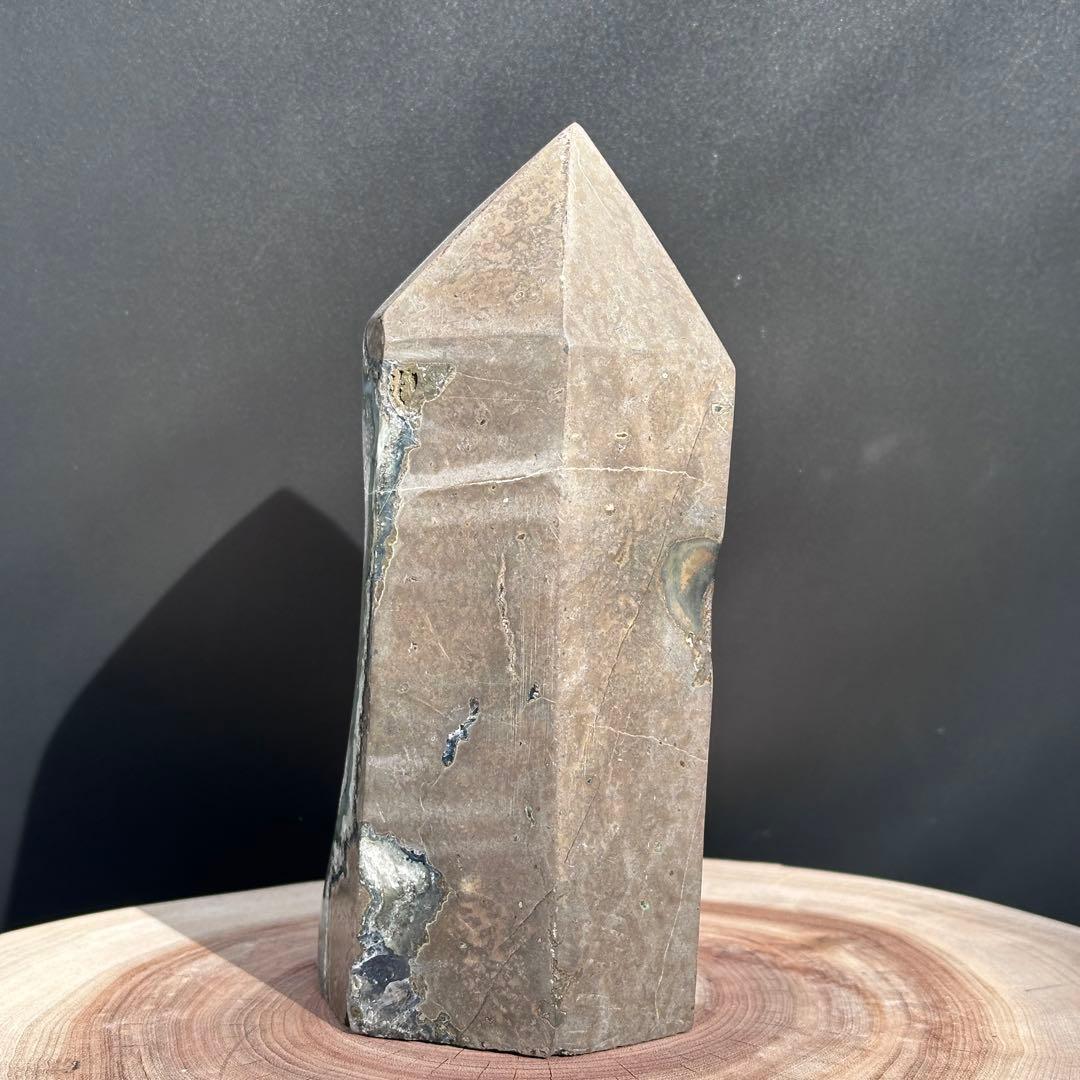 天然石アメジストのポイント　置物G.61