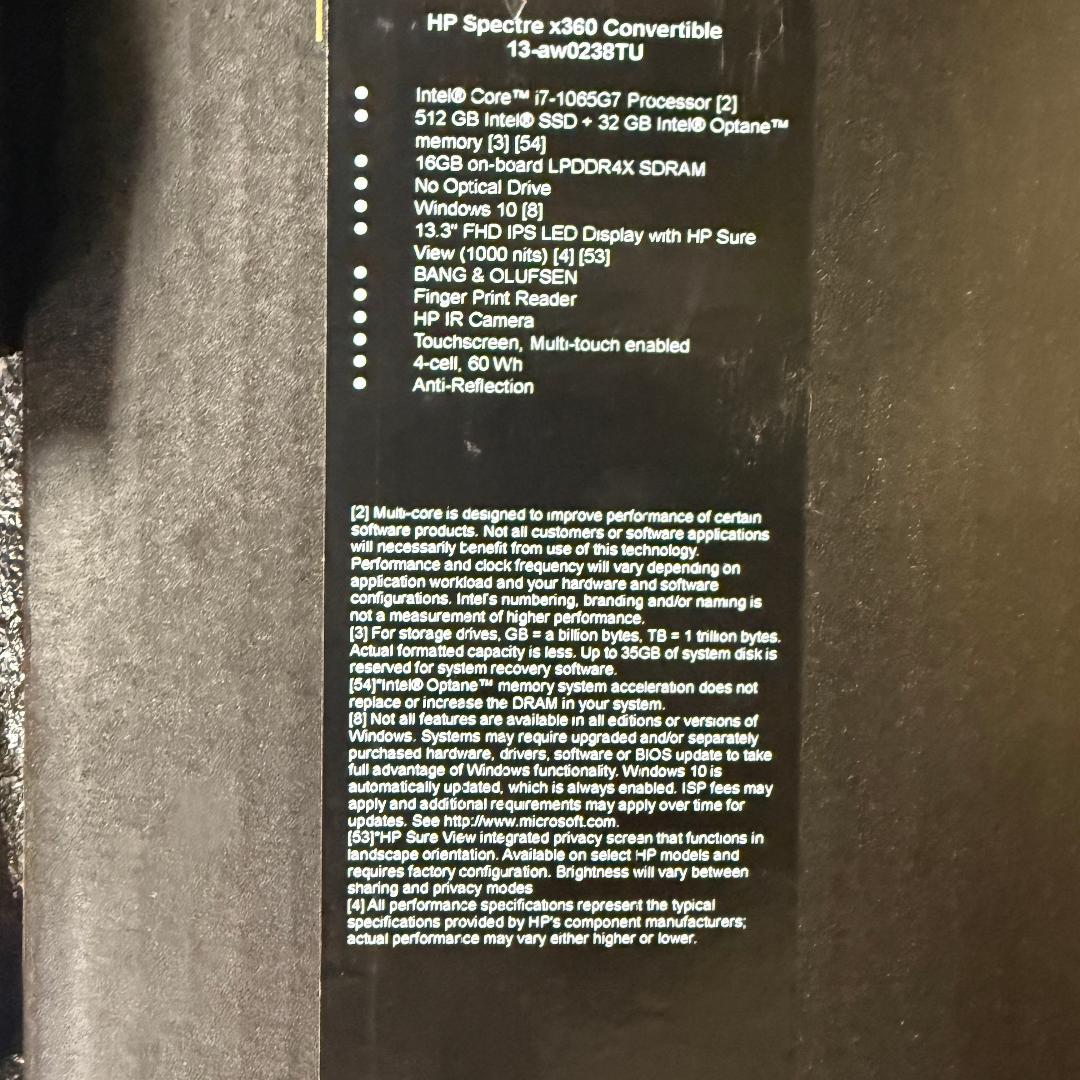 【極美品・リフレッシュ済】HP Spectre x360 13 ノートパソコン