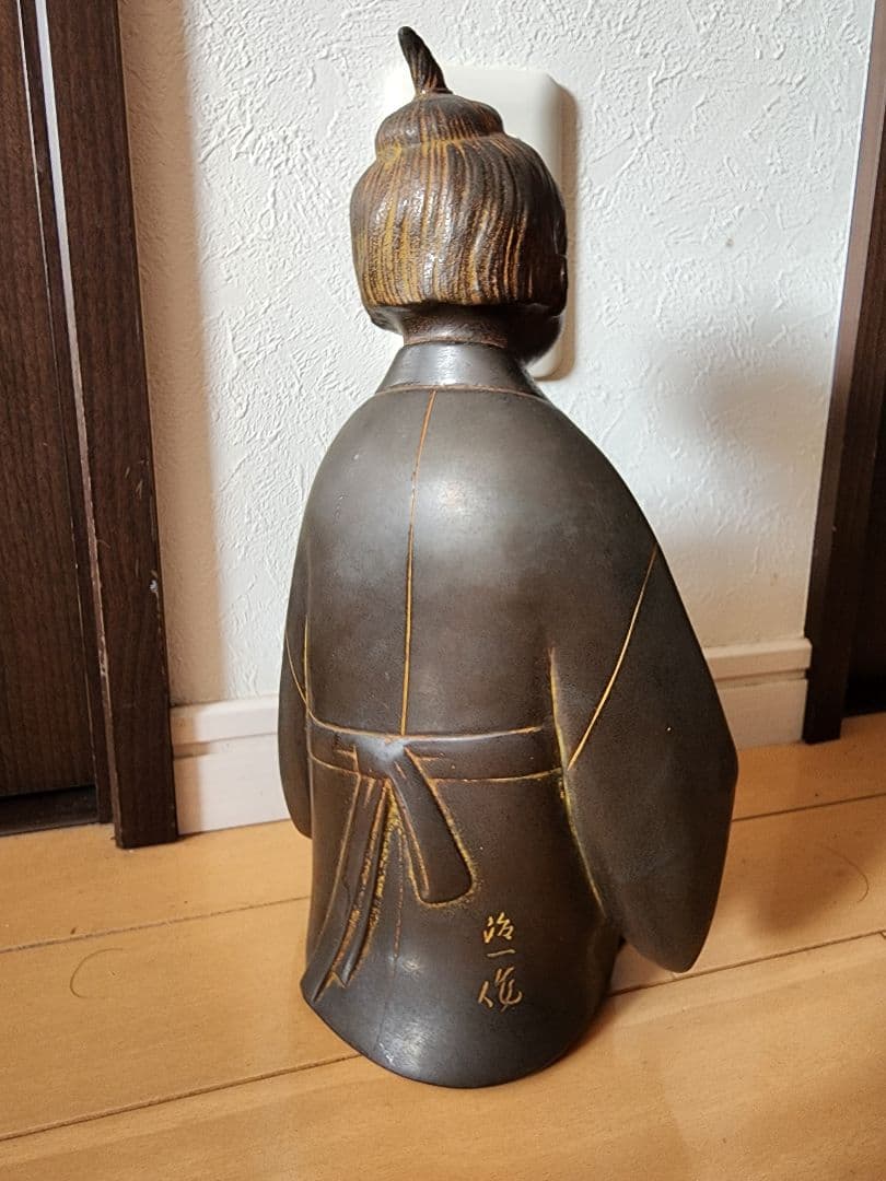 無我童子(大)　銅像　インテリア　レトロ　置物　銅製　５キロ