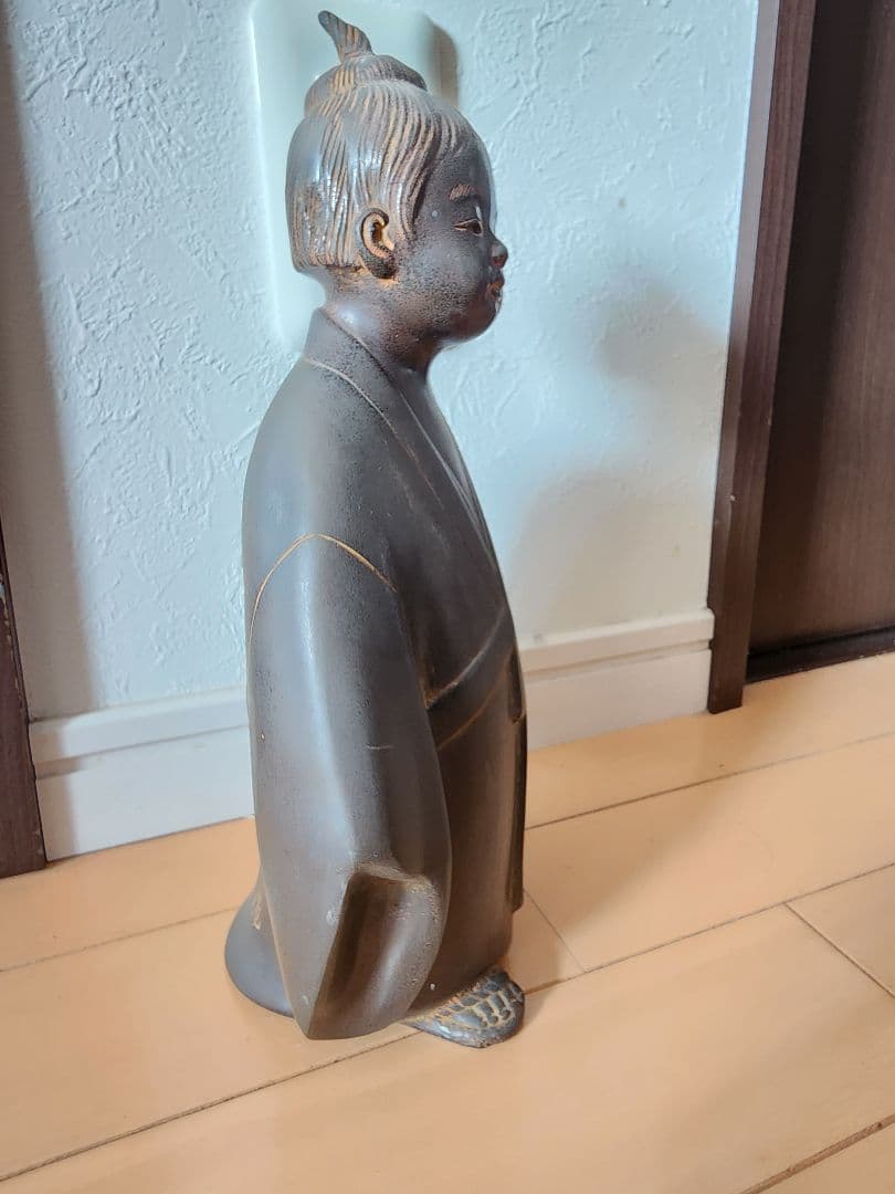 無我童子(大)　銅像　インテリア　レトロ　置物　銅製　５キロ