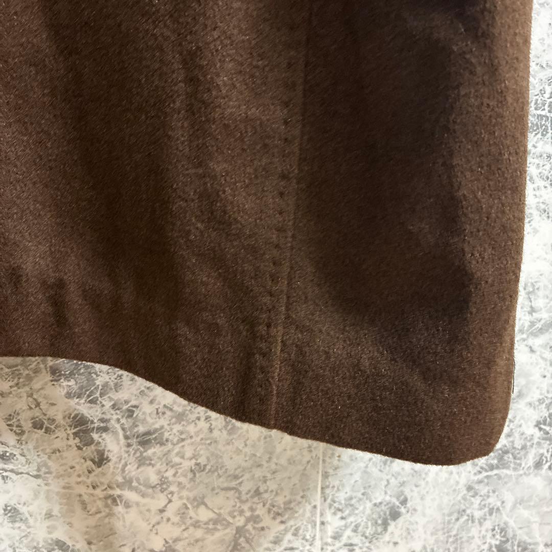 DECOSTER ヤク　ウールコート【9】ダークブラウン　高級　肌触り良い