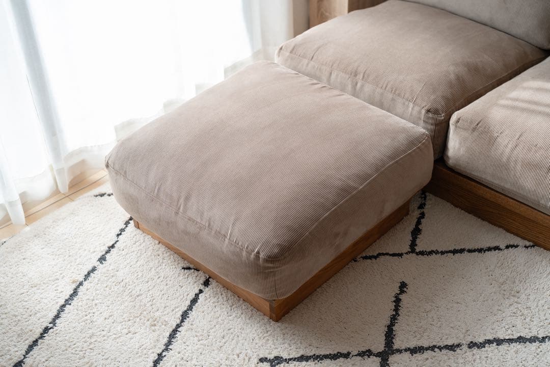 【コリキ】MOMO NATURAL/クラウドローソファ オットマン