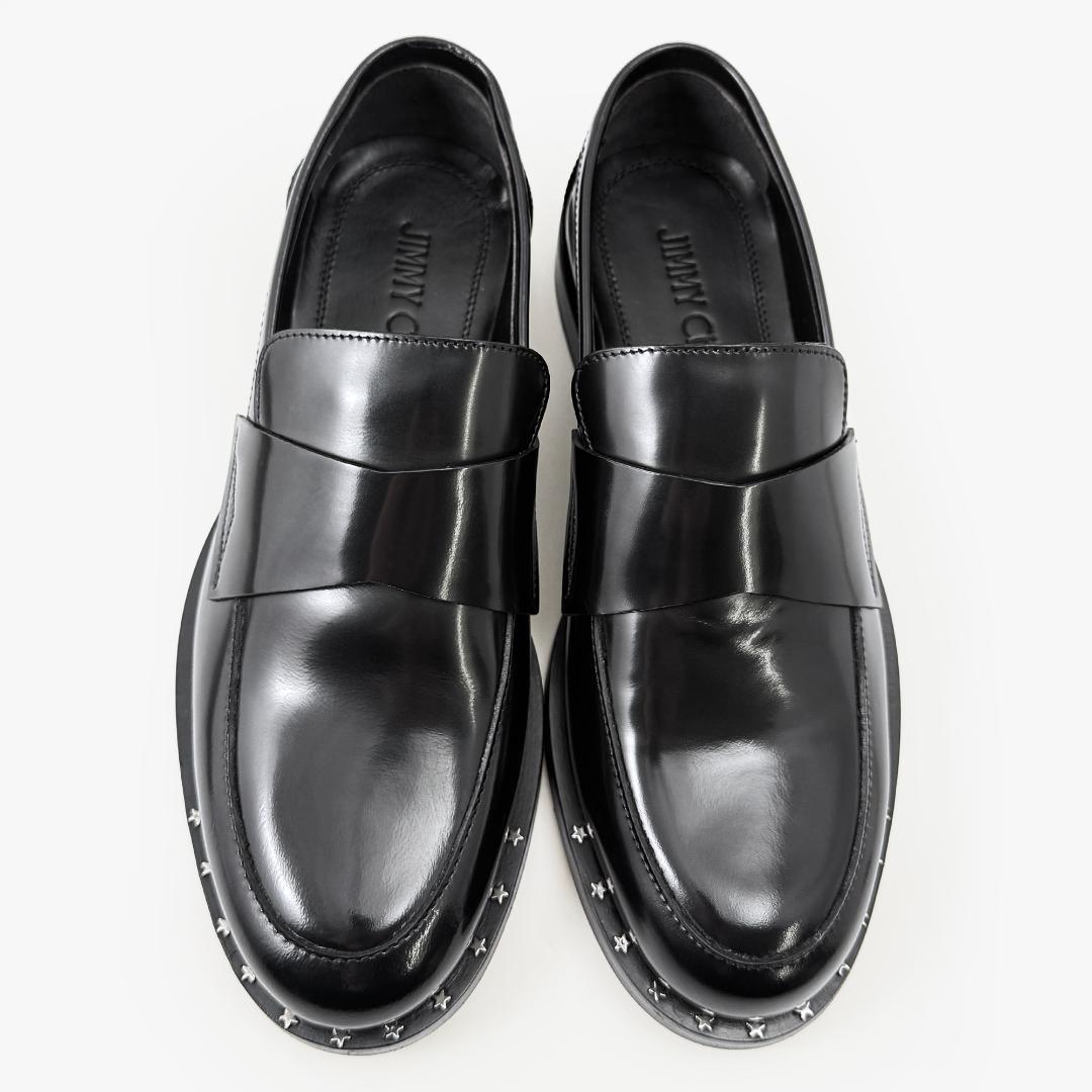 【新品】ジミーチュウ ローファー スタースタッズ　黒 ブラック 約25㎝ 39