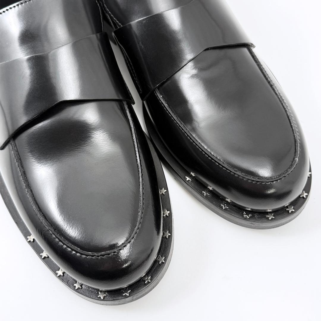 【新品】ジミーチュウ ローファー スタースタッズ　黒 ブラック 約25㎝ 39