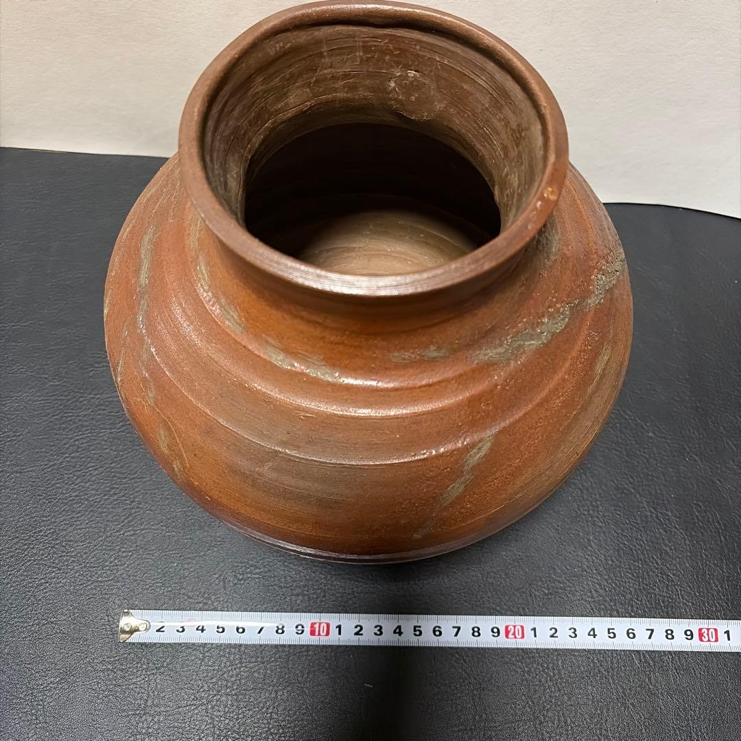 古備前　備前焼　壺　＆　サルノコシカケ　蓋