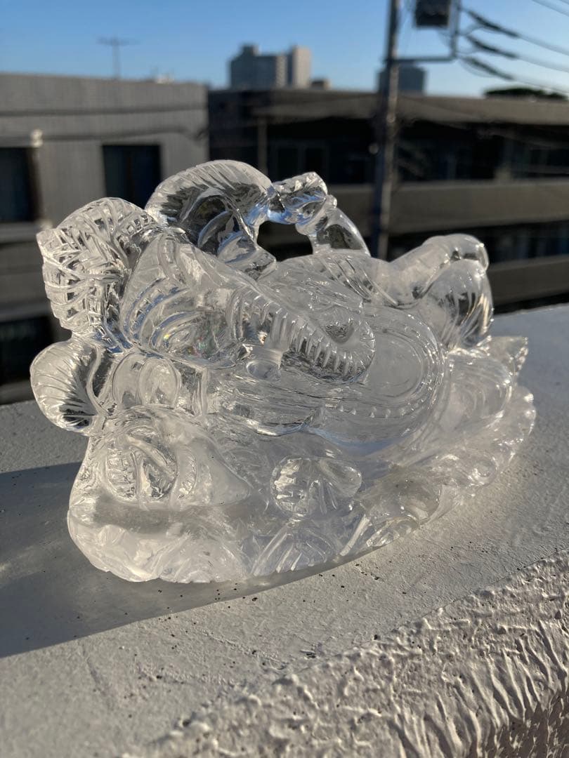 【最高品質】ヒマラヤ水晶ガネーシャ涅槃像　パワーストーン　天然石　インテリア