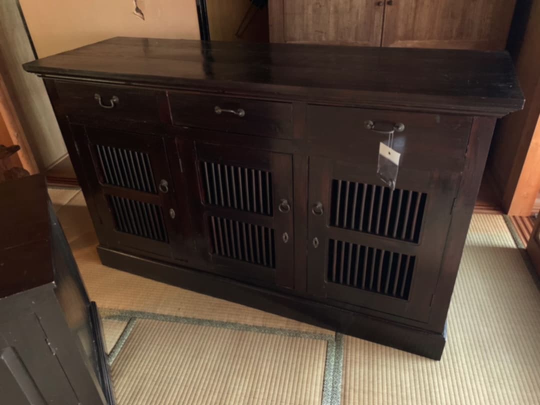 蔵出し アンティークキャビネット【大小セット】