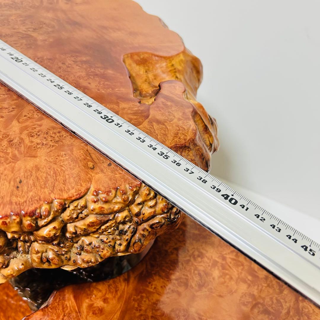 【超希少】本花梨瘤 玉杢 二段飾り台 花台 オブジェ 置物棚 飾棚 盆栽台