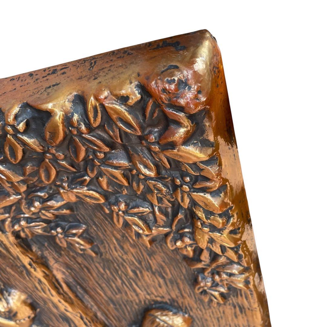 90s Vintage【アンティーク】銅板✨絵画　レリーフ/立体　アート　壁飾り