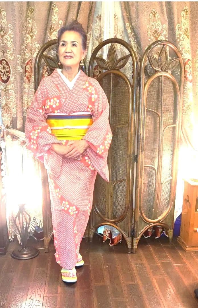 【千寿】/アンティークピンクの可愛い絞り浴衣帯付き