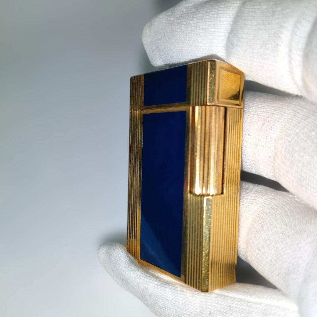 ST デュポン ライター ウィンザー ナチュラルブルーラッカー＆ゴールド