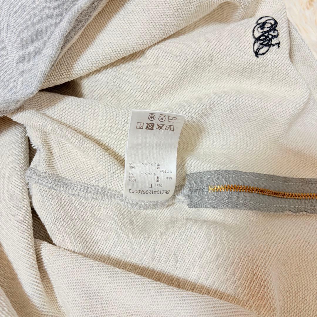 ビアズリー BA刺繍入りドルマントレーナー　サイドジップ