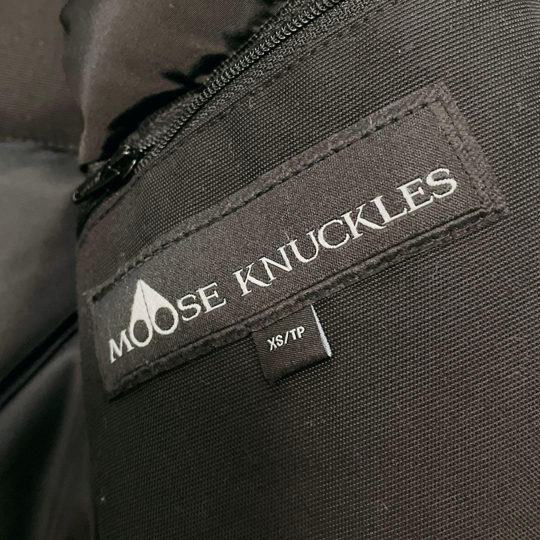 極美品✨ムースナックルズ ダウンジャケット ダウンコート ファー　黒　ブラック