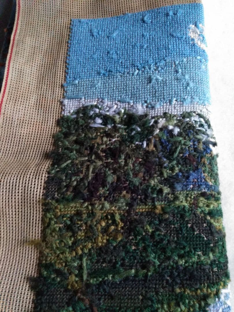 一面びっしりプチポワン刺繍　風景画