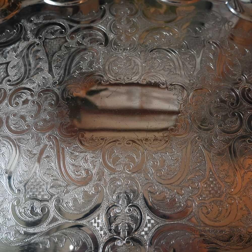 L3710-214 英国アンティーク シルバープレート キッチントレイ トレイ