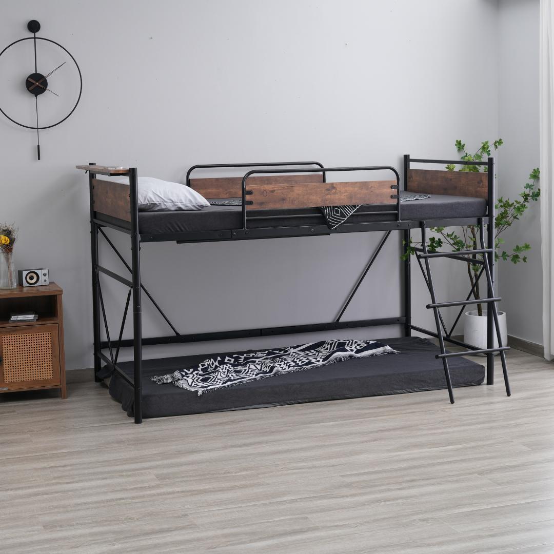 ロフトベッド パイプベッド シングル 耐荷重150kg高さ125cm ロータイプ