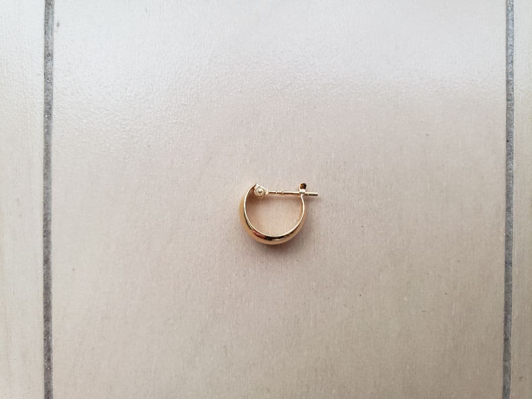 フープピアス ムーンピアス K18 片耳のみ
