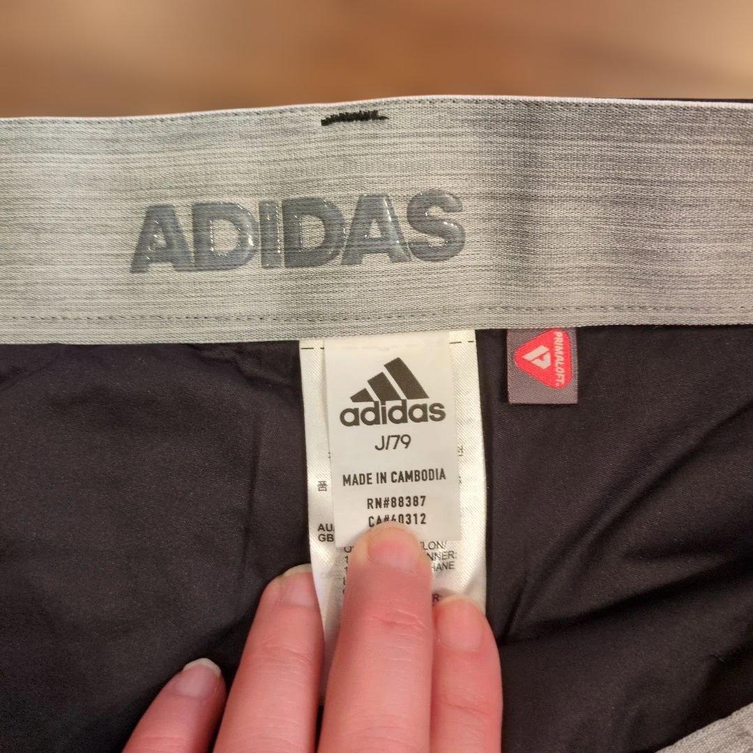 アディダスゴルフメンズ 中綿入り ブラック ゴルフパンツ 79暖パン