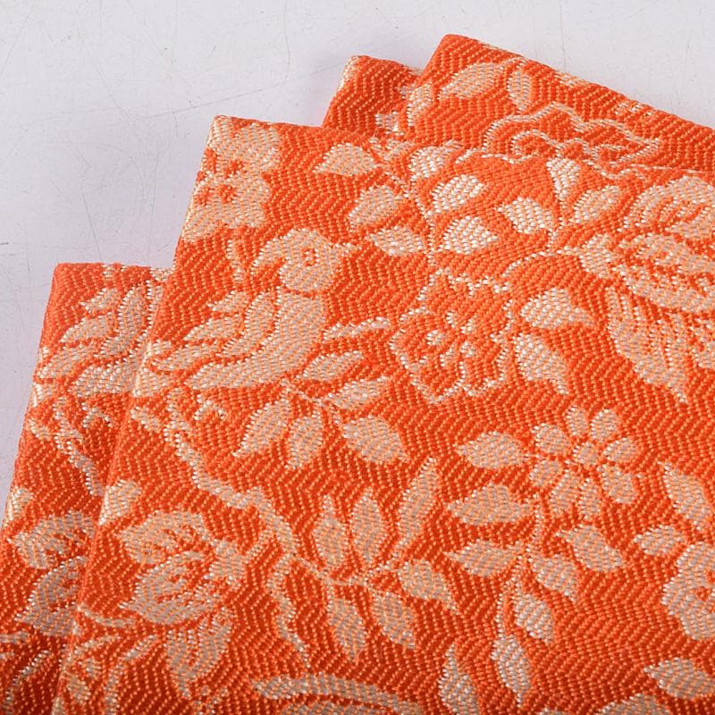 茶道具　緋色　花鳥文　帛紗　出帛紗　表千家十三代即中斎極め箱　V　R9010