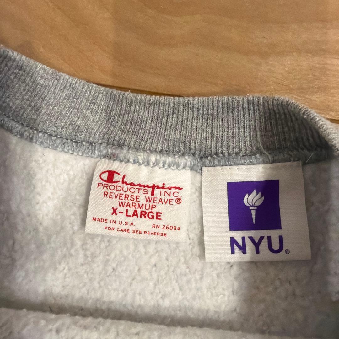 チャンピオン　赤タグ　NYU スウェット