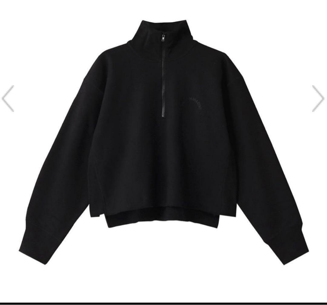 third magazineサードマガジン　ハーフジップ　ロゴスウェット