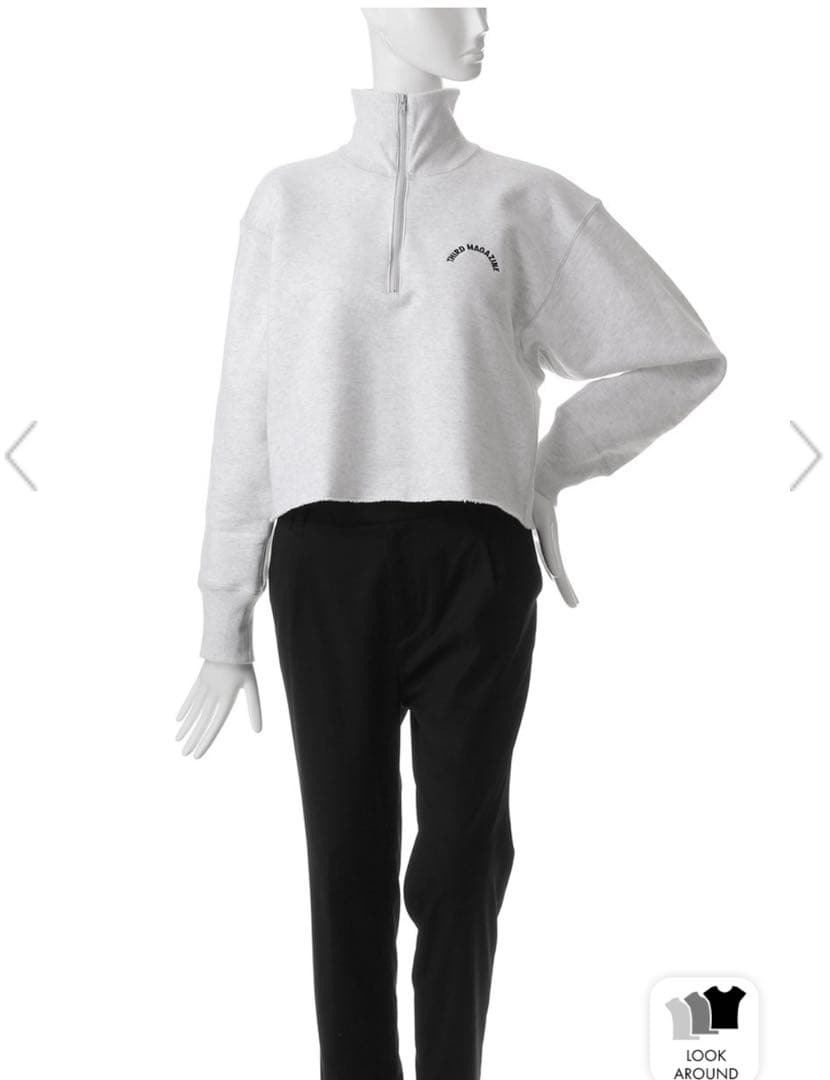 third magazineサードマガジン　ハーフジップ　ロゴスウェット