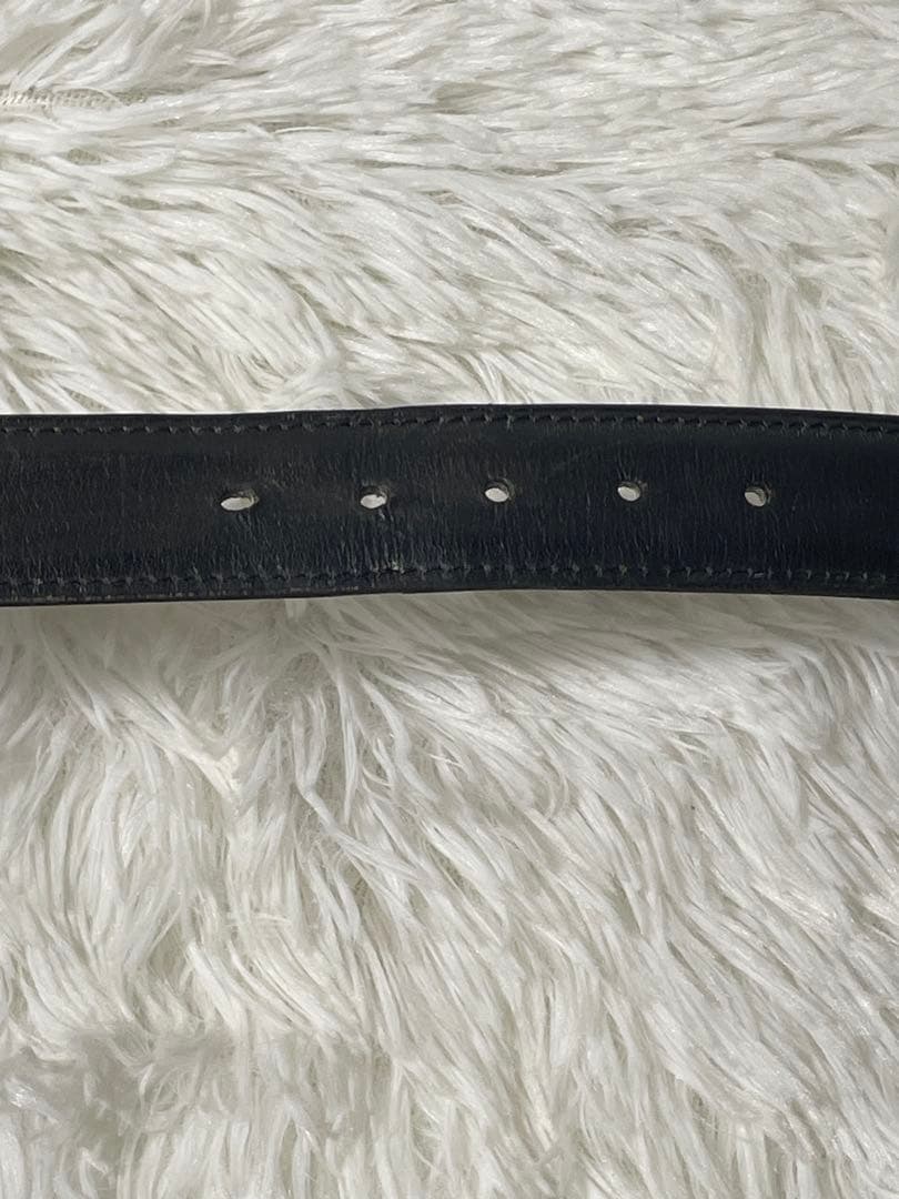 カルティエ must de Cartier 本革　レザーベルト 黒 ゴールド金具