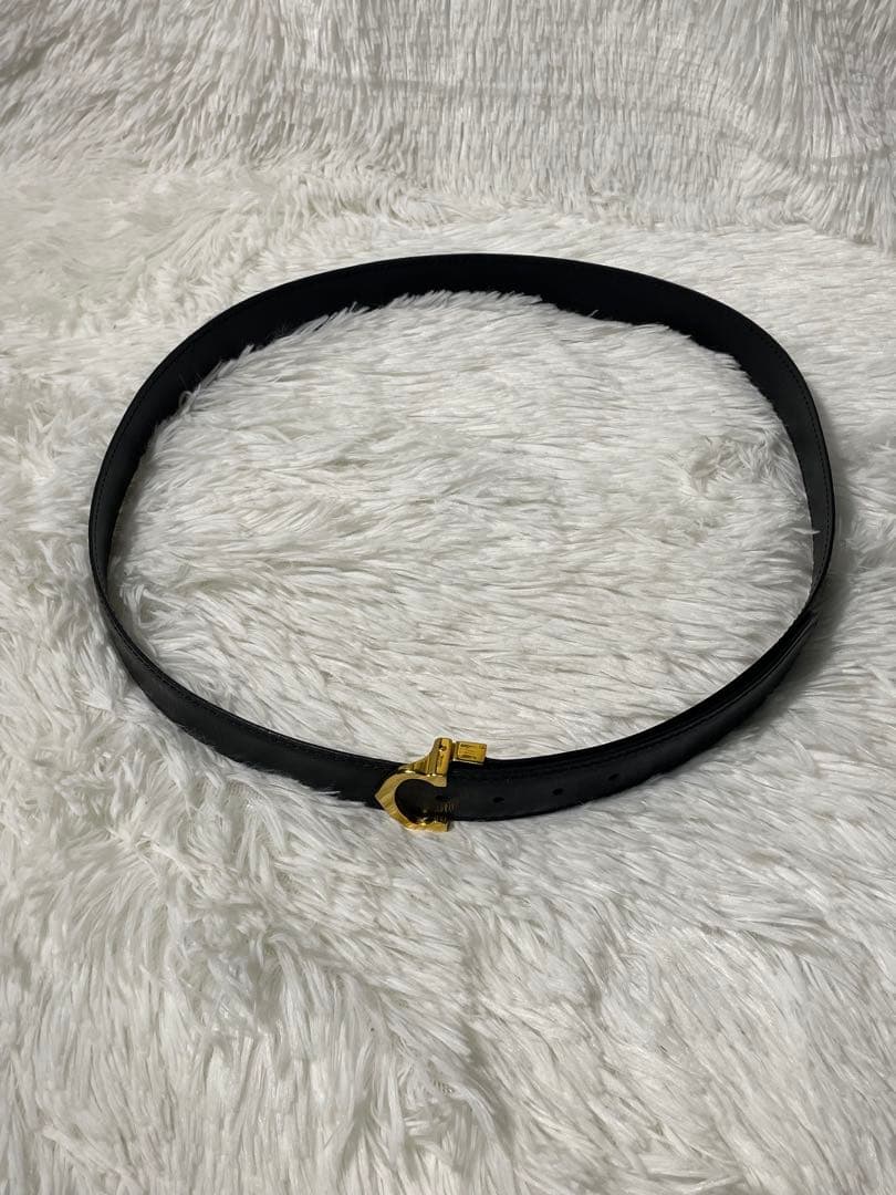 カルティエ must de Cartier 本革　レザーベルト 黒 ゴールド金具