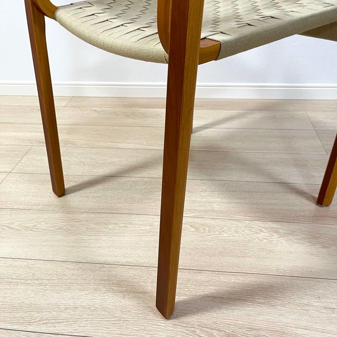 (つ72)WISE WISE アームチェア 編み座面 ナチュラル