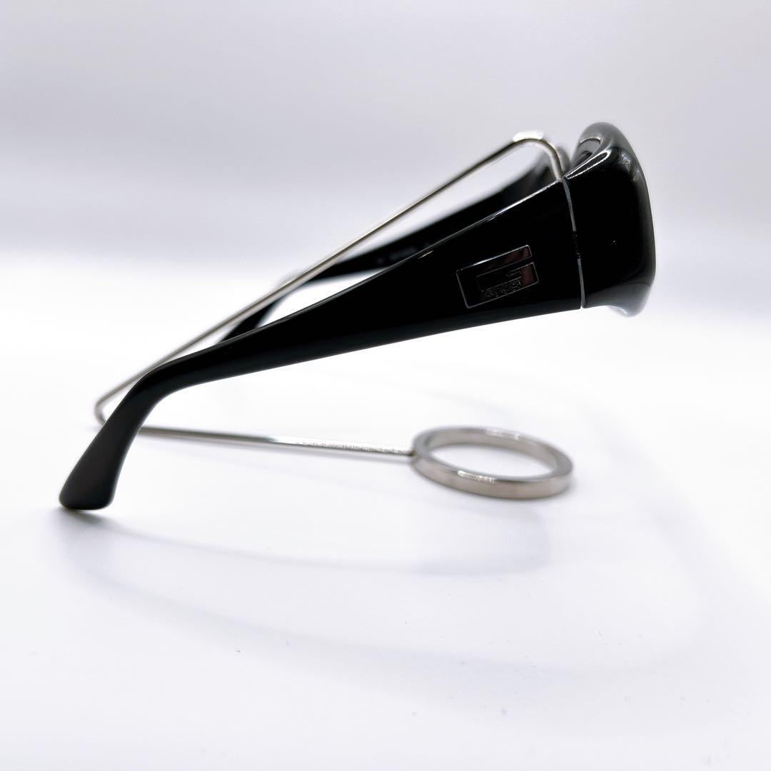 希少✨グッチ サングラス サイドロゴ Gロゴ ブラック ゴールド