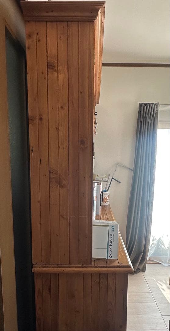 北欧風カップボード　ナチュラルウッド